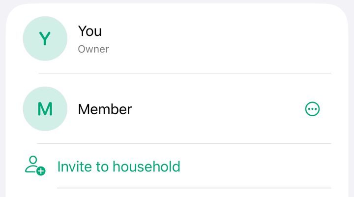 Plenty member list showing the owner and a member